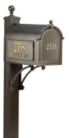 Whitehall Ultimate Mailbox Package with Front and Side Address Plaques