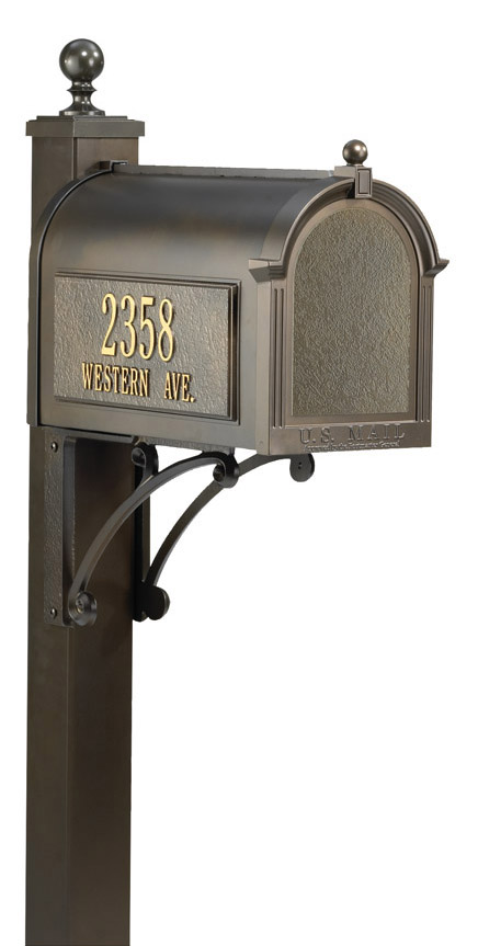 Whitehall Ultimate Mailbox Package with Side Address Plaques