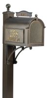 Whitehall Ultimate Mailbox Package with Topper and Side Address Plaques