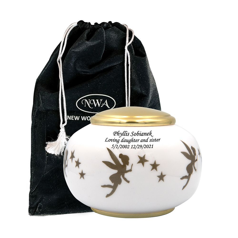 Pearl White Tinkerbell Urn