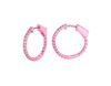 1 Pointer hoop earrings/patented snap lock