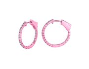 1 Pointer hoop earrings/patented snap lock