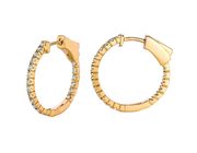 1 Pointer hoop earrings/patented snap lock