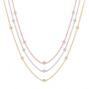 10 pointer 3 strand diamond necklace