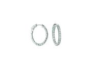 10 Pointer oval hoop earrings