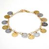 14K 2-Tone Coin Bracelet