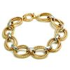 14K 2-Tone Hollow Cable Link Bracelet