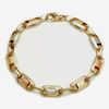 14K 3-Color Gold Link Bracelet
