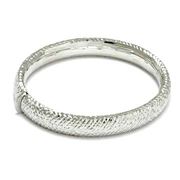 14K Gold 6 diamond cut bangle