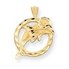 14k Miami Dolphin Charm w/ Dolphin in Ring