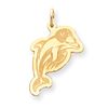 14k Miami Dolphin Large Dolphin Charm