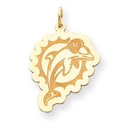 14k Miami Dolphin Medium Charm