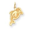 14k Miami Dolphin Small Dolphin Charm
