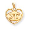 14k New York Jets Heart Charm