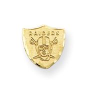 14k Oakland Raiders Diamond-cut Post Earrings