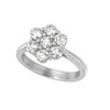 15 Pointer diamond flower ring