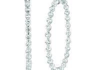 15 Pointer diamond hoop earrings