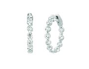 15 Pointer diamond hoop earrings