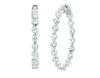 15 Pointer diamond hoop earrings