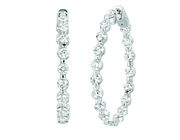 15 Pointer diamond hoop earrings