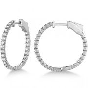 2 Pointer hoop earrings/patented snap lock