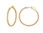 2 Pointer hoop earrings/patented snap lock