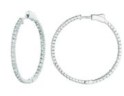 2 Pointer hoop earrings/patented snap lock