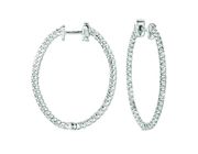 2 Pointer oval hoop earrings