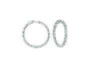 20 pointer diamond hoop earrings