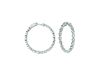 20 pointer diamond hoop earrings