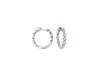 20 pointer diamond hoop earrings