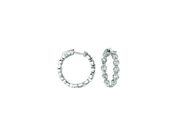 20 pointer diamond hoop earrings