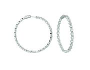 20 pointer diamond hoop earrings