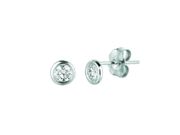 20Pt diamond bezel set earrings