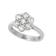 21 Pointer diamond flower ring