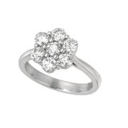 25 Pointer diamond flower ring