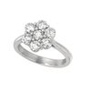 25 Pointer diamond flower ring