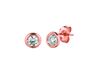 25Pt diamond bezel set earrings
