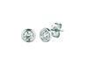 25Pt diamond bezel set earrings