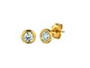 25Pt diamond bezel set earrings