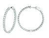 3 Pointer diamond hoop earrings