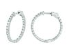 3 Pointer diamond hoop earrings