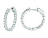 3 Pointer diamond hoop earrings