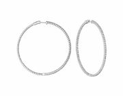 3 Pointer diamond hoop earrings