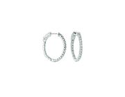 5 Pointer oval hoop earrings
