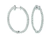 5 Pointer oval hoop earrings