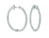 5 Pointer oval hoop earrings
