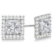 5mm  square diamond earring jackets