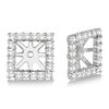 6mm square diamond earring jackets