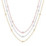 7 pointer 3 strand diamond necklace